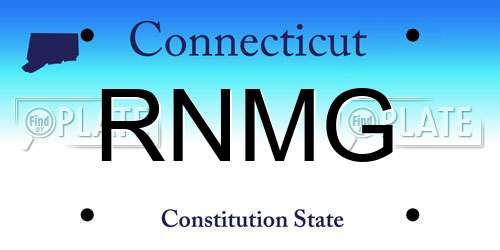 RNMG Connecticut License Plate