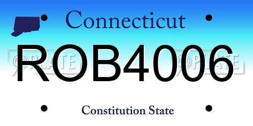 ROB4006 Connecticut License Plate