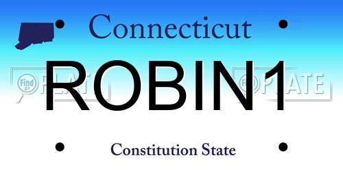 ROBIN1 Connecticut License Plate