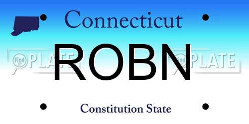 ROBN Connecticut License Plate