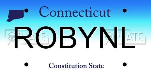 ROBYNL Connecticut License Plate