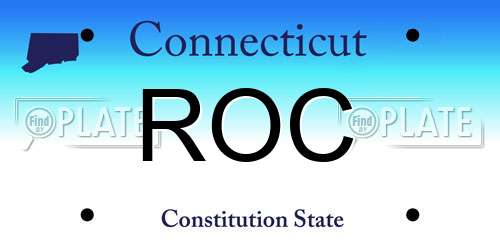 ROC Connecticut License Plate