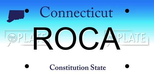 ROCA Connecticut License Plate
