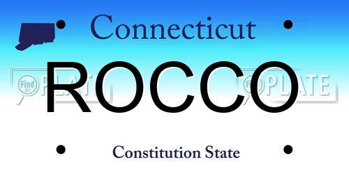 ROCCO Connecticut License Plate