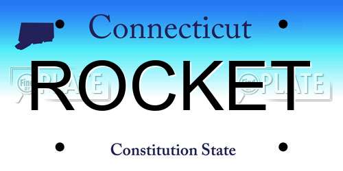 ROCKET Connecticut License Plate