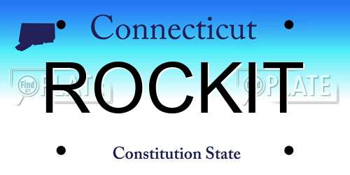 ROCKIT Connecticut License Plate