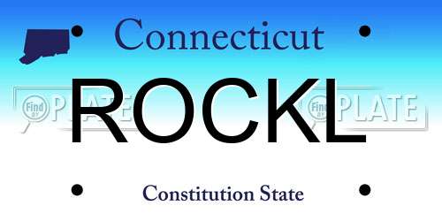 ROCKL Connecticut License Plate