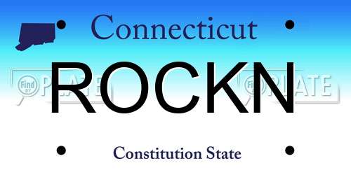 ROCKN Connecticut License Plate