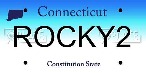 ROCKY2 Connecticut License Plate