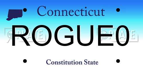 ROGUE0 Connecticut License Plate