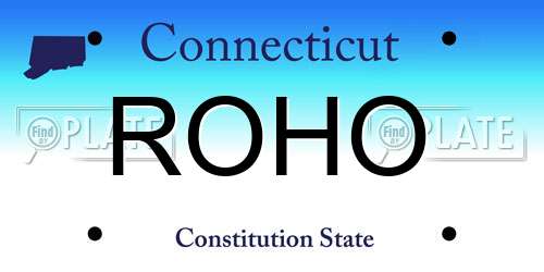 ROHO Connecticut License Plate