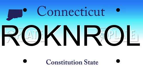 ROKNROL Connecticut License Plate