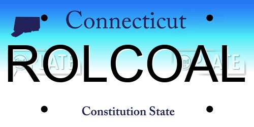 ROLCOAL Connecticut License Plate
