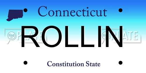 ROLLIN Connecticut License Plate
