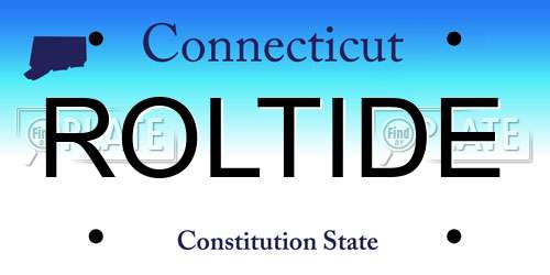 ROLTIDE Connecticut License Plate