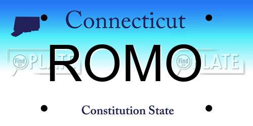 ROMO Connecticut License Plate