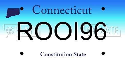 ROOI96 Connecticut License Plate