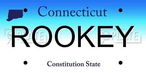 ROOKEY Connecticut License Plate
