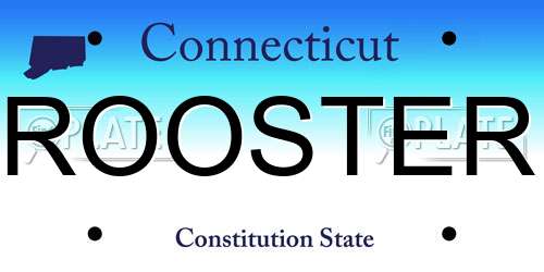 ROOSTER Connecticut License Plate