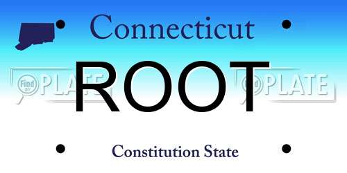 ROOT Connecticut License Plate