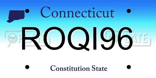 ROQI96 Connecticut License Plate