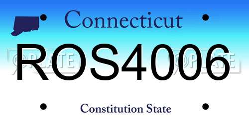 ROS4006 Connecticut License Plate