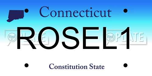 ROSEL1 Connecticut License Plate