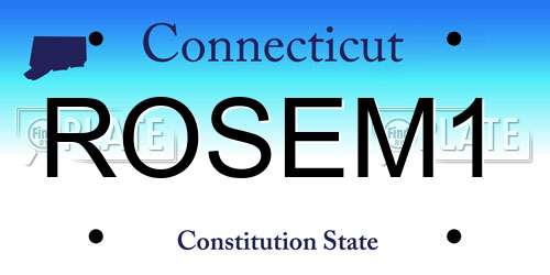 ROSEM1 Connecticut License Plate