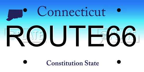 ROUTE66 Connecticut License Plate