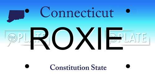 ROXIE Connecticut License Plate