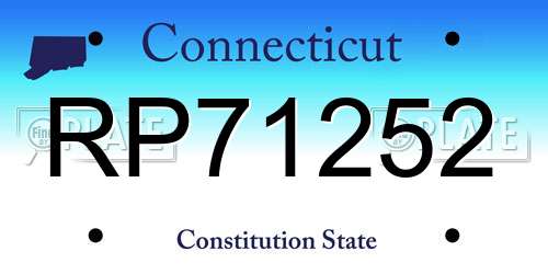 RP71252 Connecticut License Plate