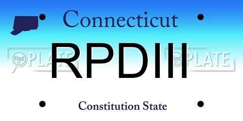 RPDIII Connecticut License Plate