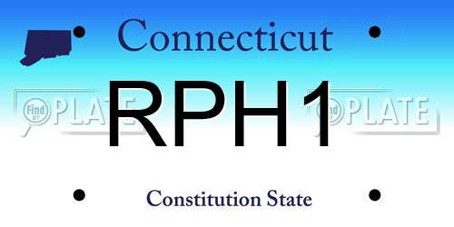 RPH1 Connecticut License Plate