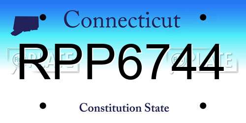 RPP6744 Connecticut License Plate