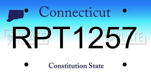 RPT1257 Connecticut License Plate