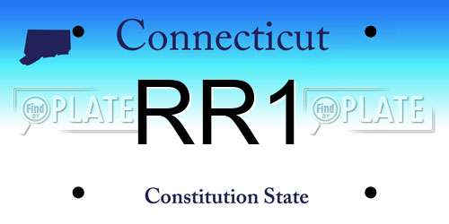 RR1 Connecticut License Plate