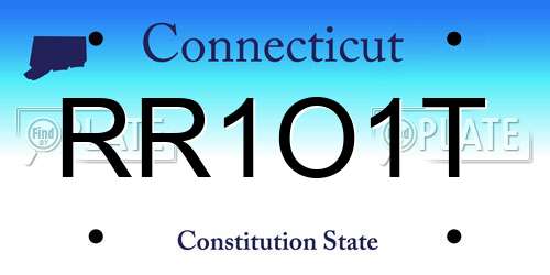 RR1O1T Connecticut License Plate