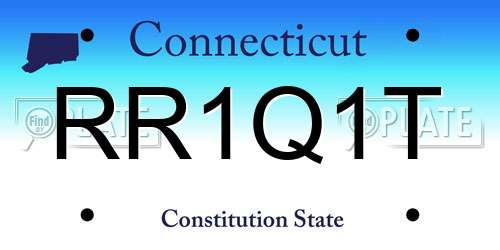 RR1Q1T Connecticut License Plate
