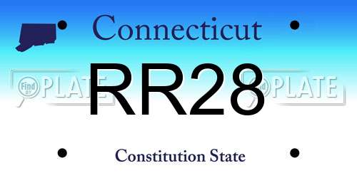 RR28 Connecticut License Plate