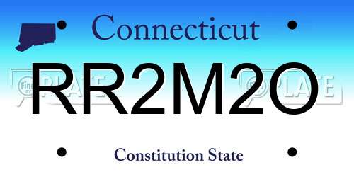 RR2M2O Connecticut License Plate