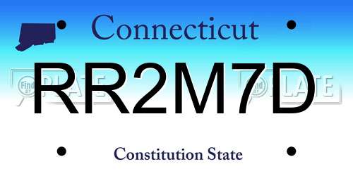 RR2M7D Connecticut License Plate