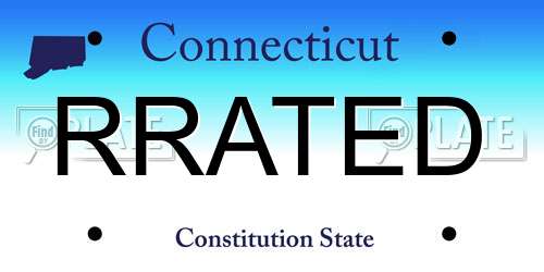 RRATED Connecticut License Plate