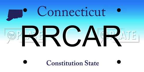 RRCAR Connecticut License Plate