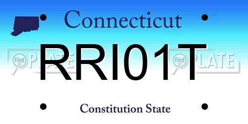 RRI01T Connecticut License Plate