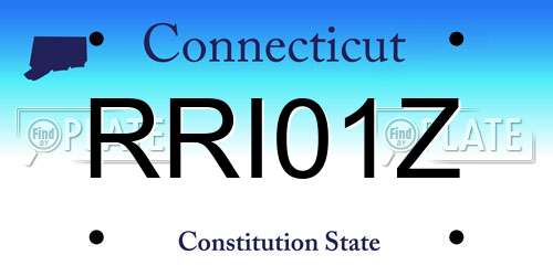 RRI01Z Connecticut License Plate
