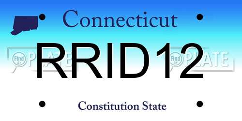 RRID12 Connecticut License Plate