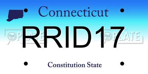 RRID17 Connecticut License Plate