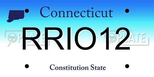 RRIO12 Connecticut License Plate