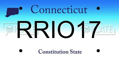 RRIO17 Connecticut License Plate