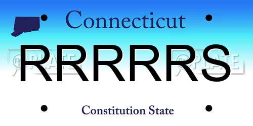 RRRRRS Connecticut License Plate